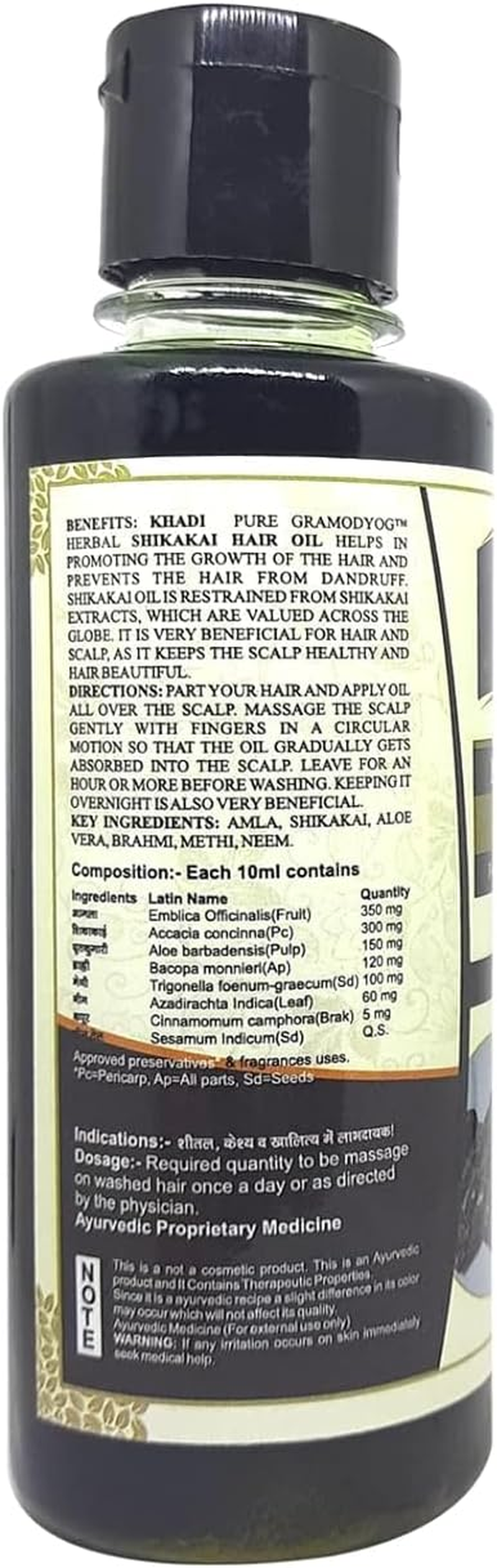 Khadi Pure Bhringraj Root Sls & Shikakai Hair Oil, 210 Ml (Pack of 4) image number 6