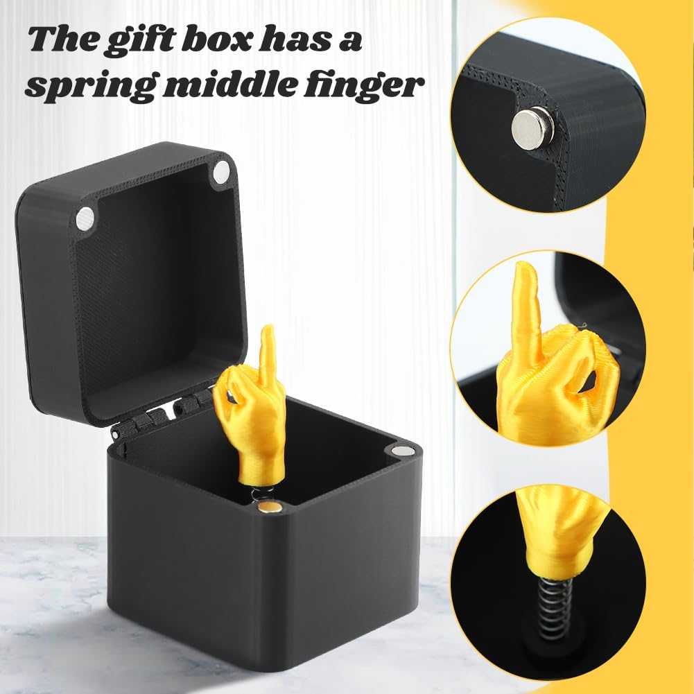 Middle Finger Surprise Prank Gift - Spoof Hand Pop up for Adults, Office & Home Decor, Christmas Novelty Fun Prank Gift (1Pc) - 2Pcs image number 4