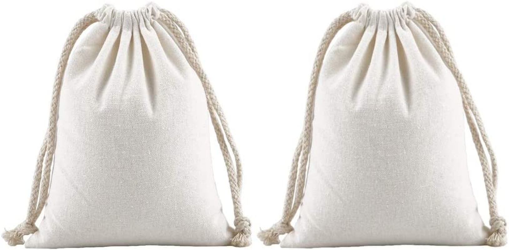 Large Natural Linen Drawstring Bags 2 Packs Reusable Mesh Accessory Storage Washable Eco-Friendly Shopping Bag 30X39Cm&hellip; image number 2