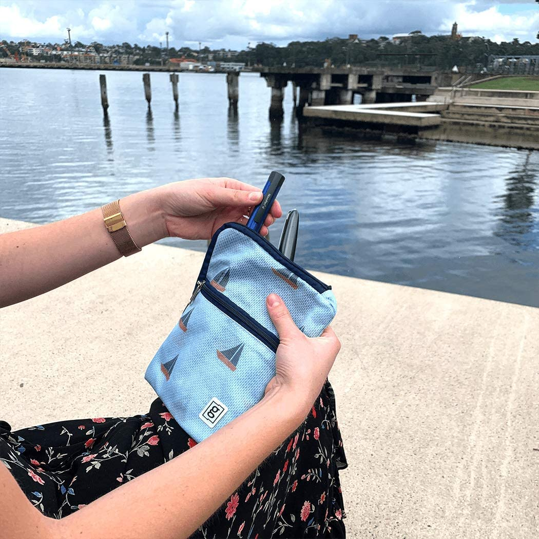 Glucology Insulin Cooler Wallet XL for 5 Pens &ndash; Keeps Medication Cool for 36+ Hours | Travel Essential with Front Pocket for Diabetes Supplies | No Ice or Batteries Needed | Zipper Wallet (Boats) image number 4