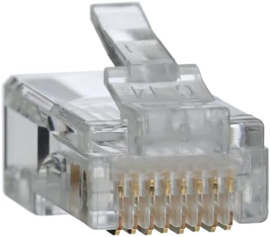 Klein Tools VDV826-603 RJ45 Connectors, Cat6 Modular Data Plugs with 3-Pronged Contact for Solid or Stranded Conductors, 25-Pack image number 4