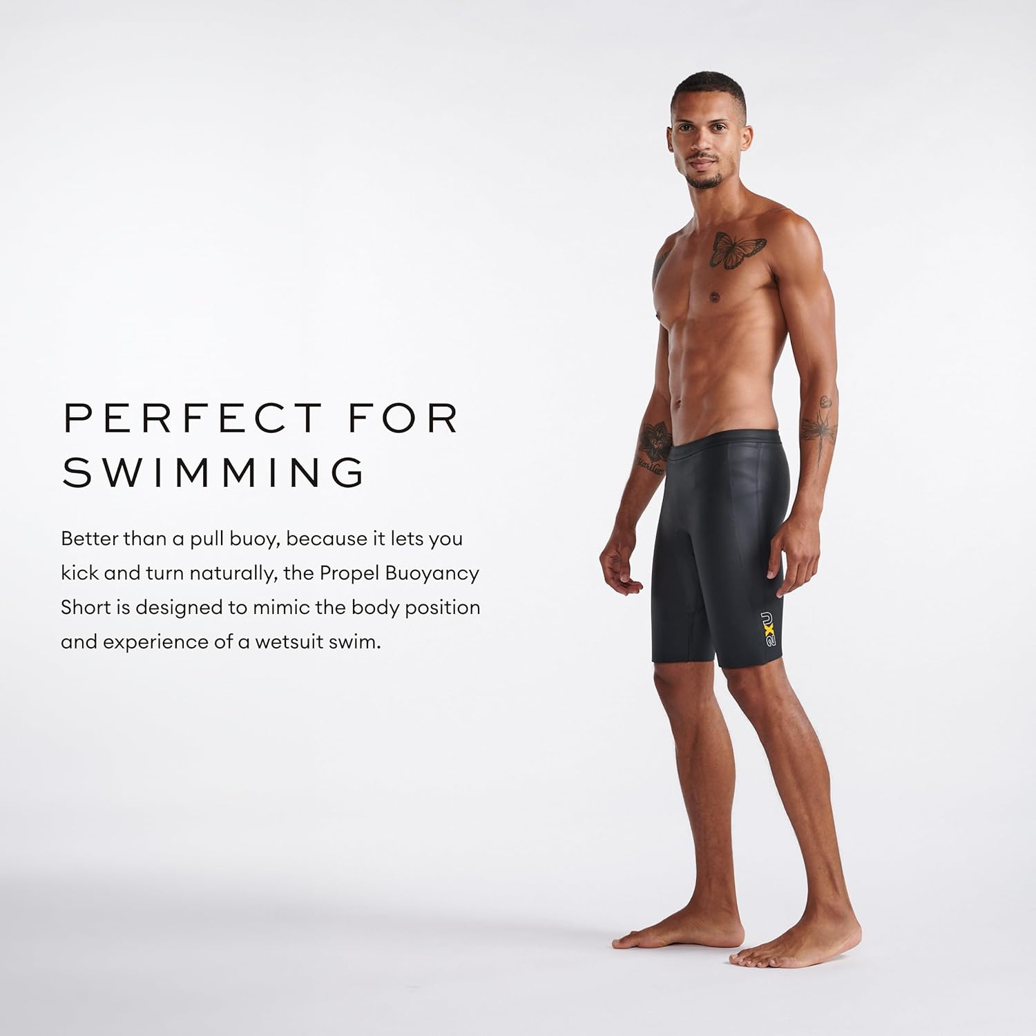 2XU - Propel Buoyancy Short - Rubber Nylon Material for Swimming - Black image number 4