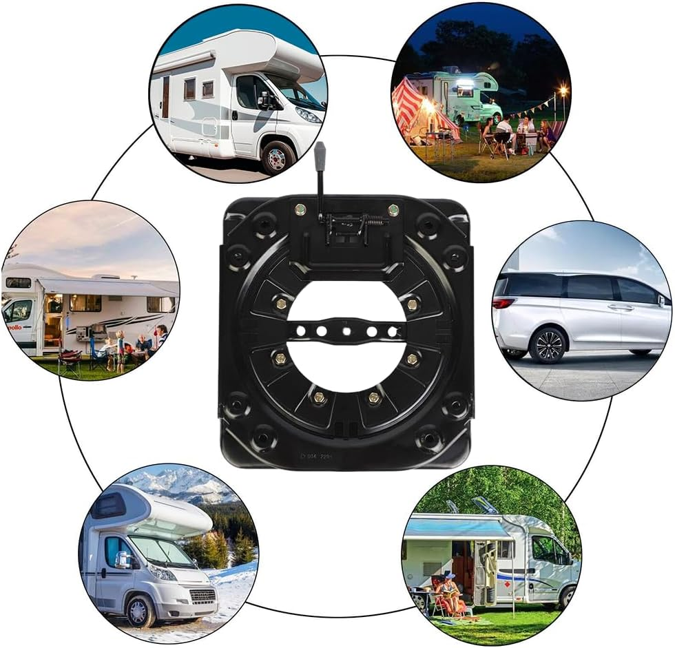 Swivel Car Seat Base Heavy Duty Chair Swivel Base, Bar Stool Swivel Steel Plate 360 Degree Rotatable Replacement Swivel Seat Parts for RV Camper Boat Bus Seat DIY Chair image number 4