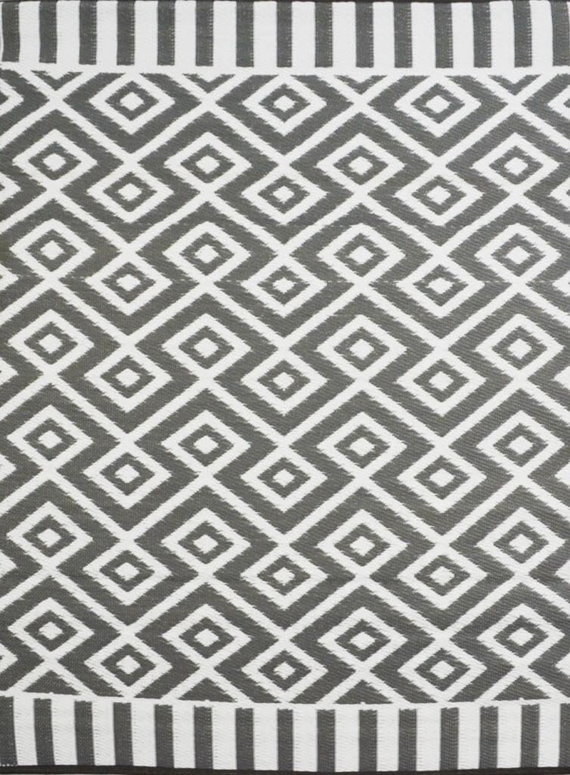 Rug Club A002 Reversible Outdoor Chatai Rug, 150 Cm X 240 Cm Size, Navy/White