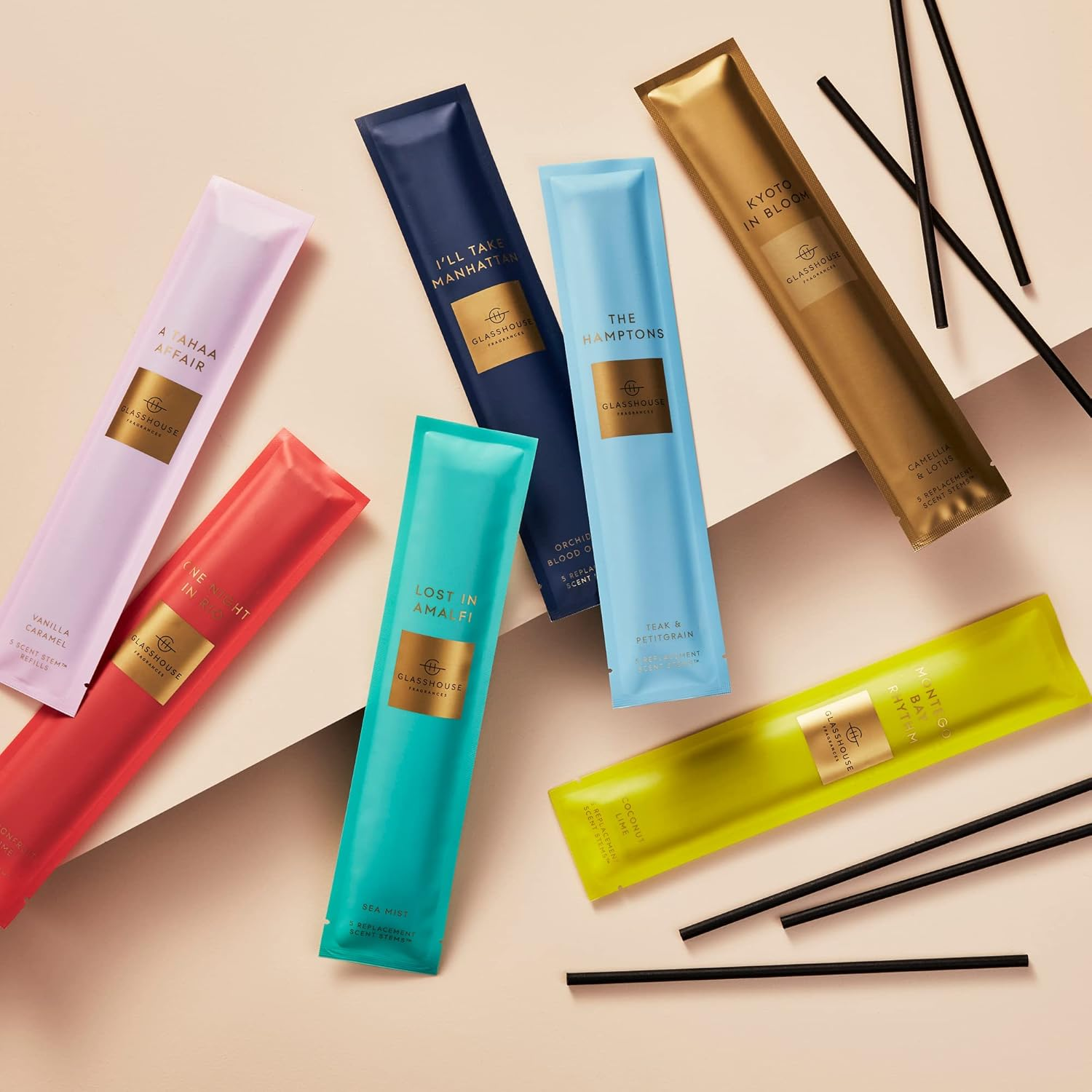 Glasshouse Fragrance Lost in Amalfi Replacement Scent Stems (Pack of 5)