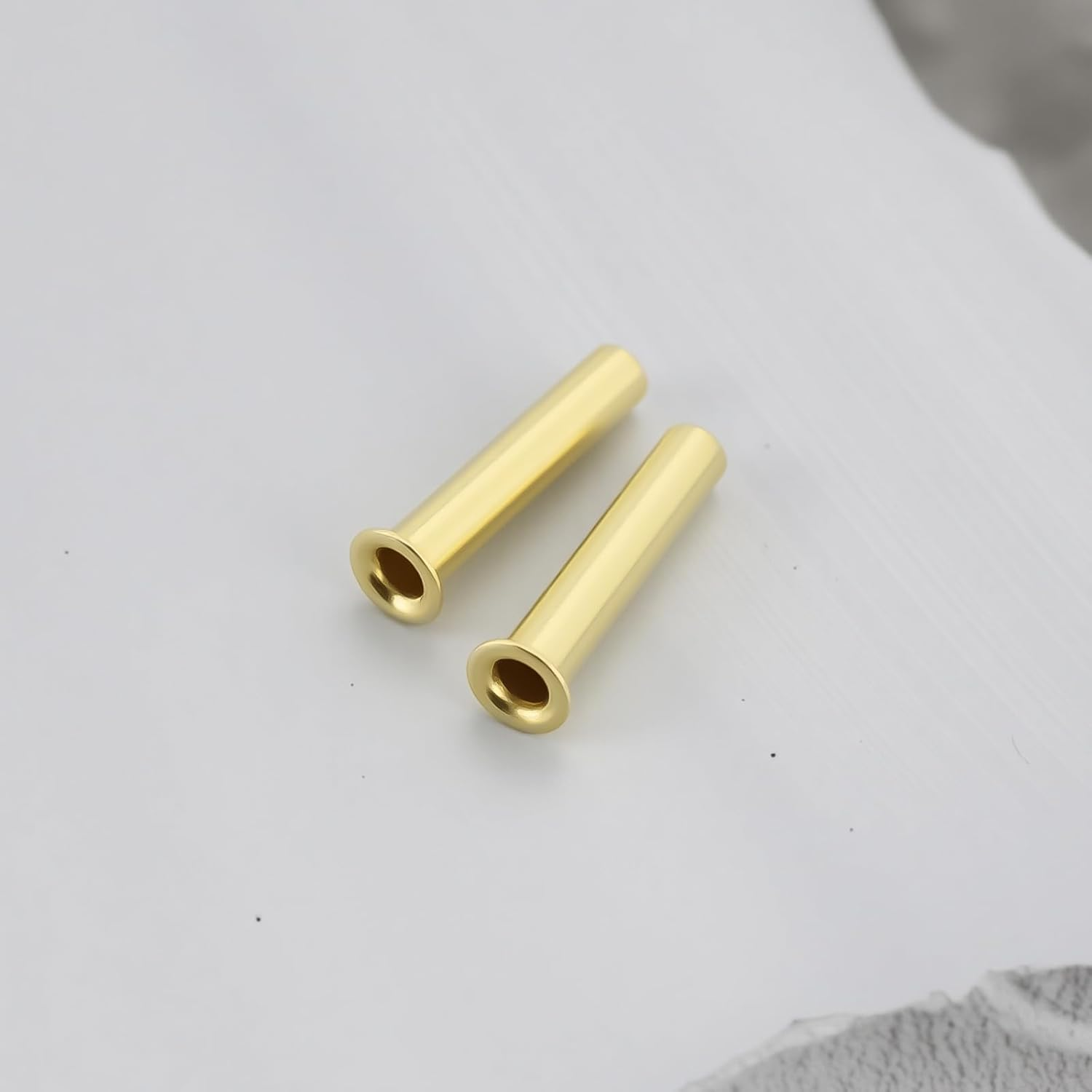 Ecsing 100Pcs Brass Compression Insert Suitable for 1/4Inch Tube Outer Diameter for Water Oil Air Pipe image number 6