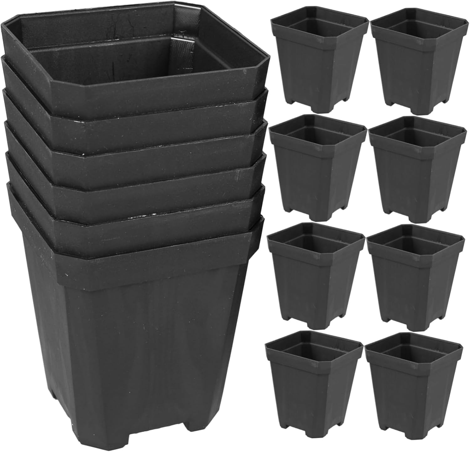 20Pcs Black Succulent Starter Pots Nursery Planters for Gardening and Seedling Propagation Outdoor Small Plant Containers