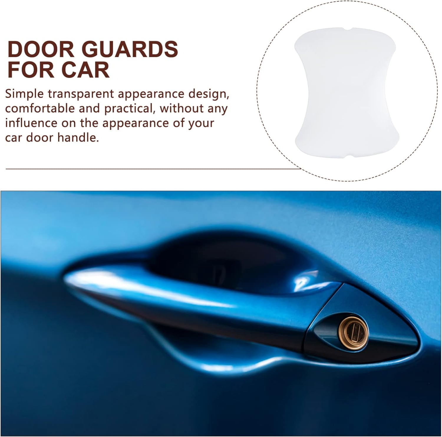 POPETPOP Clear Sheet Protectors 2 Sets Invisible Car Door Handle Scratch Protector Transparent Door Handle Paint Scratch Protection Film Car Door Handle Cup Guard for Grip Recesses Car Door Protector image number 2