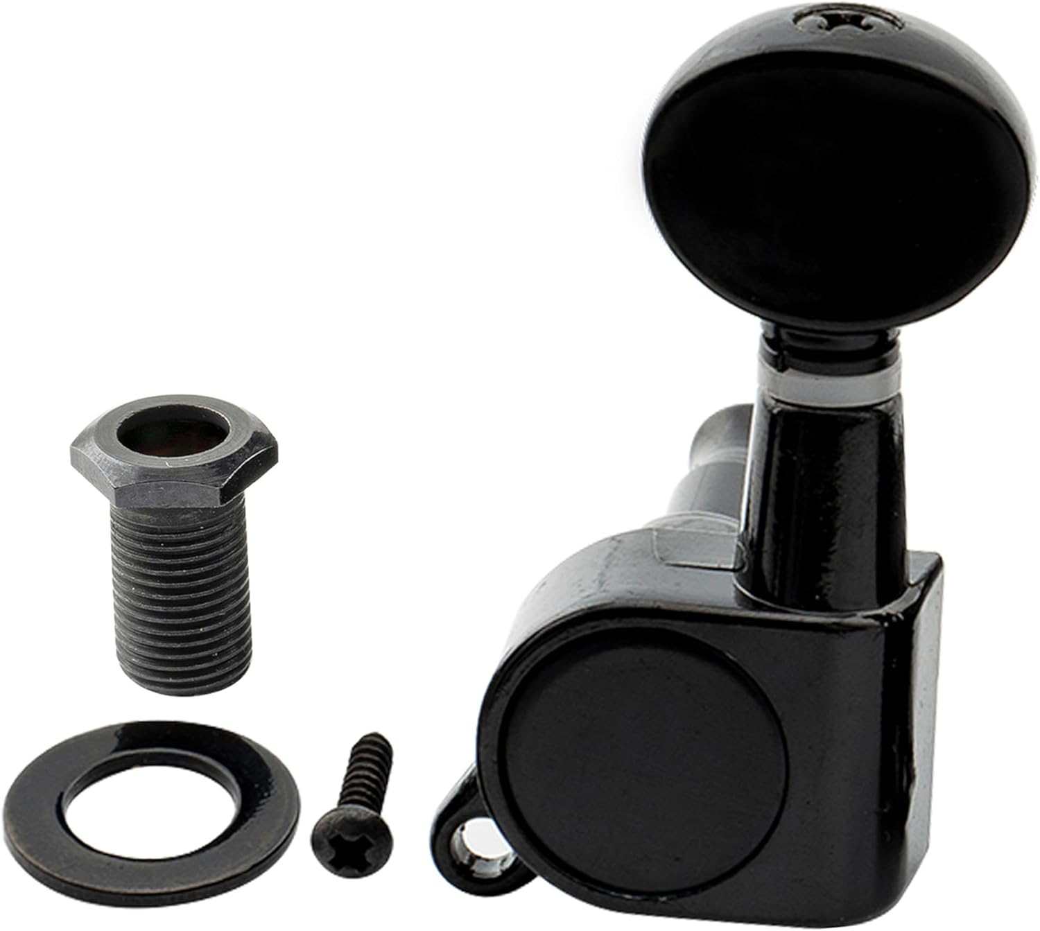 Musiclily 3L3R Sealed Guitar Tuners Tuning Pegs Machine Heads Set for Electric Acoustic Folk Guitar, Chrome Vintage Oval Button