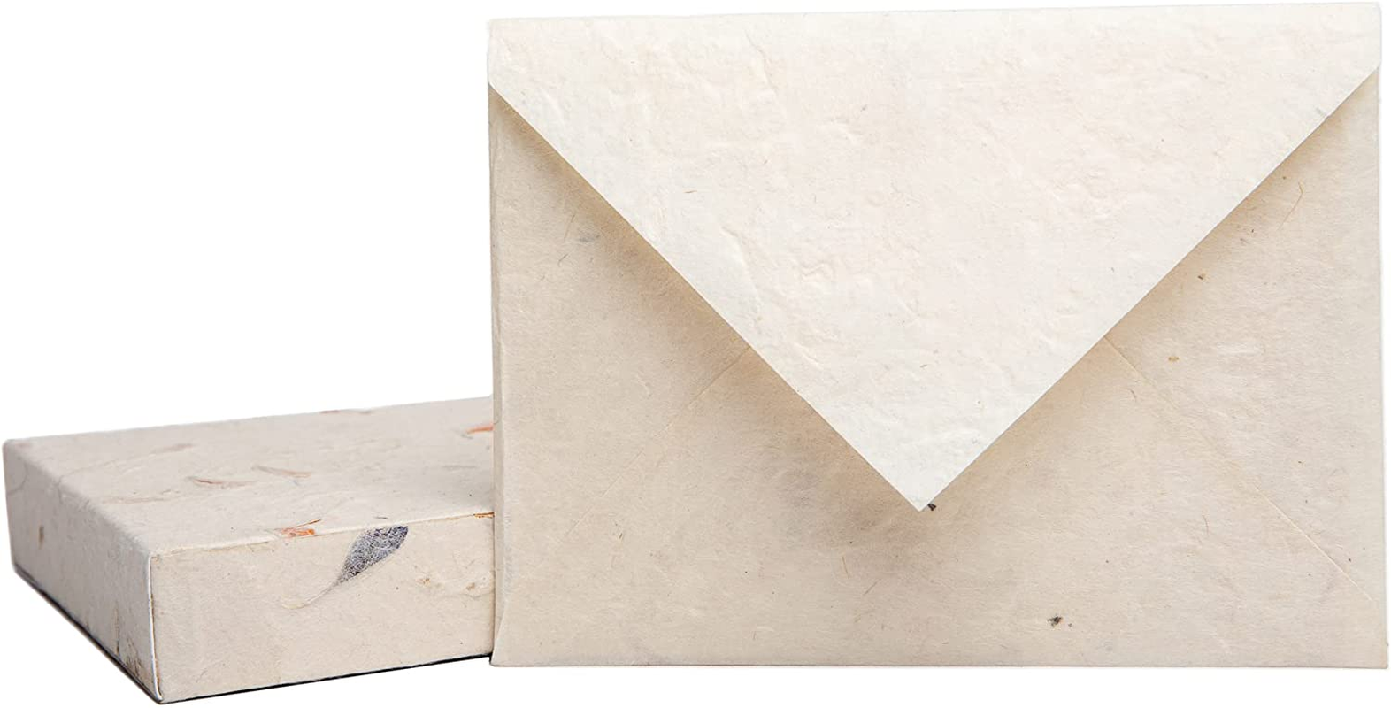 HIMALAYAN BAZAAR Lokta Paper Greeting Cards and Envelope Set - Ecofriendly Stationary Blank Note Cards | All Occasion Greeting Cards | Handmade in Nepal image number 2