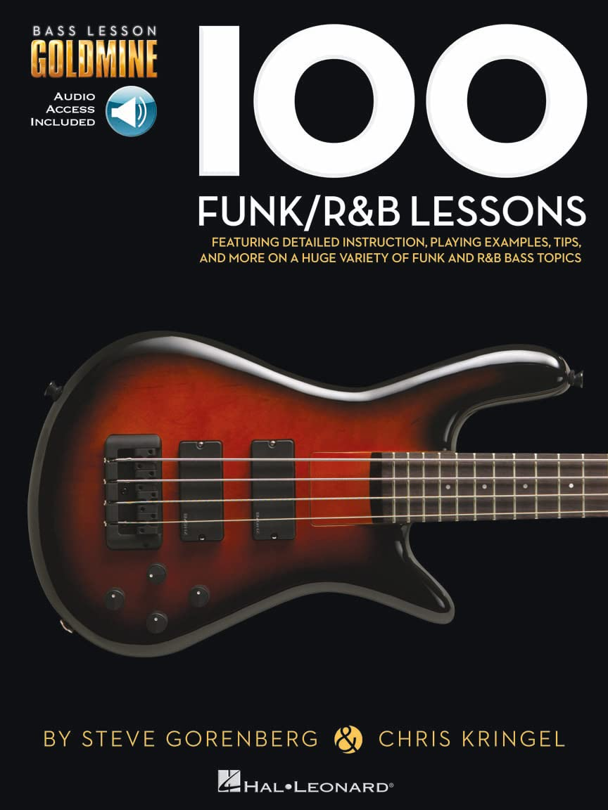 Hal Leonard 100 Funk / R&B Lessons Book: Bass Lesson Goldmine Series