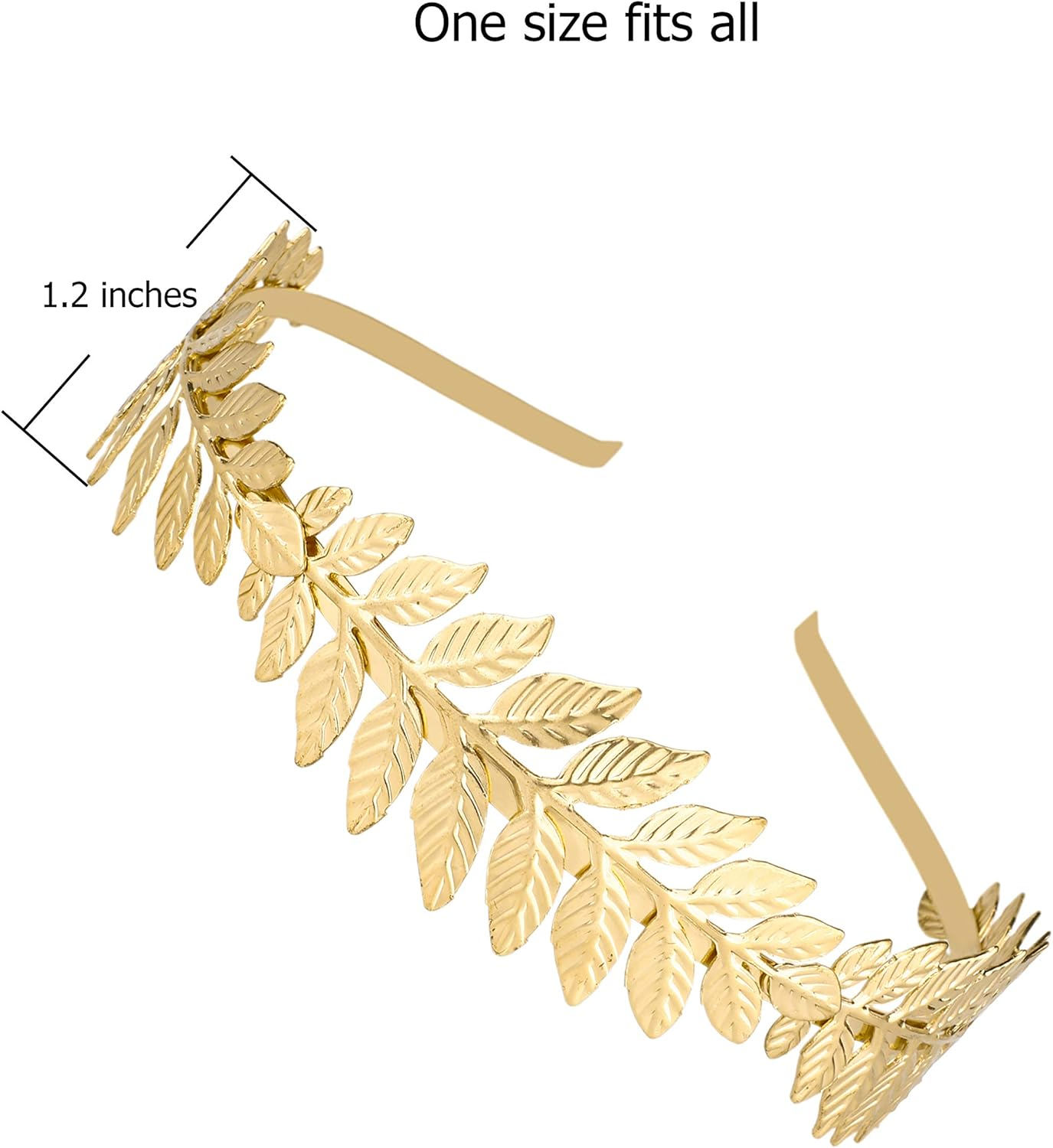 Greek Goddess Headband Costumes/Gold Leaf Branch Hair Band Crown/Bridal Wedding Headpiece image number 1