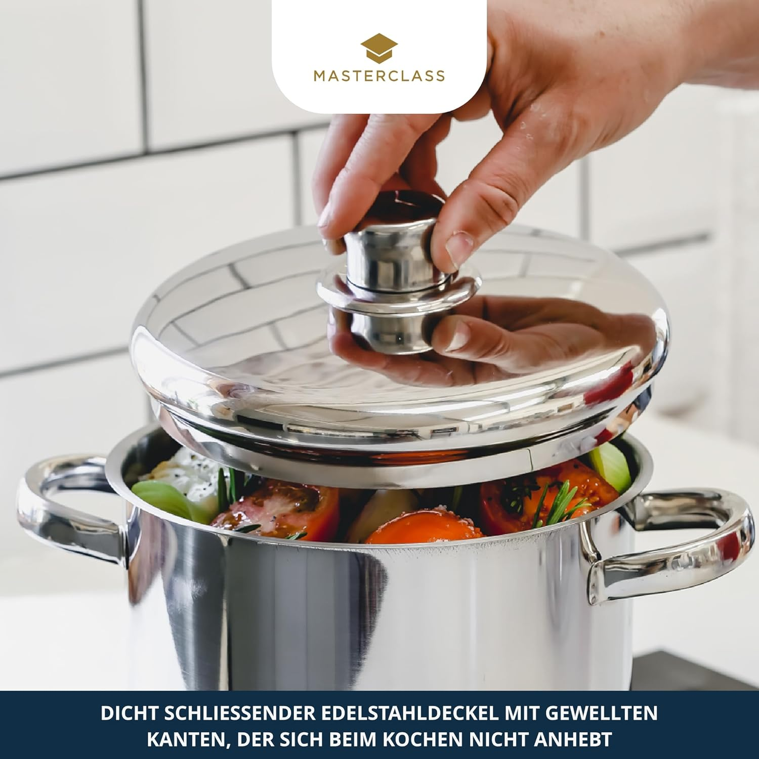 Master Class Stainless Steel Stockpot 22Cm (7.0L) image number 1