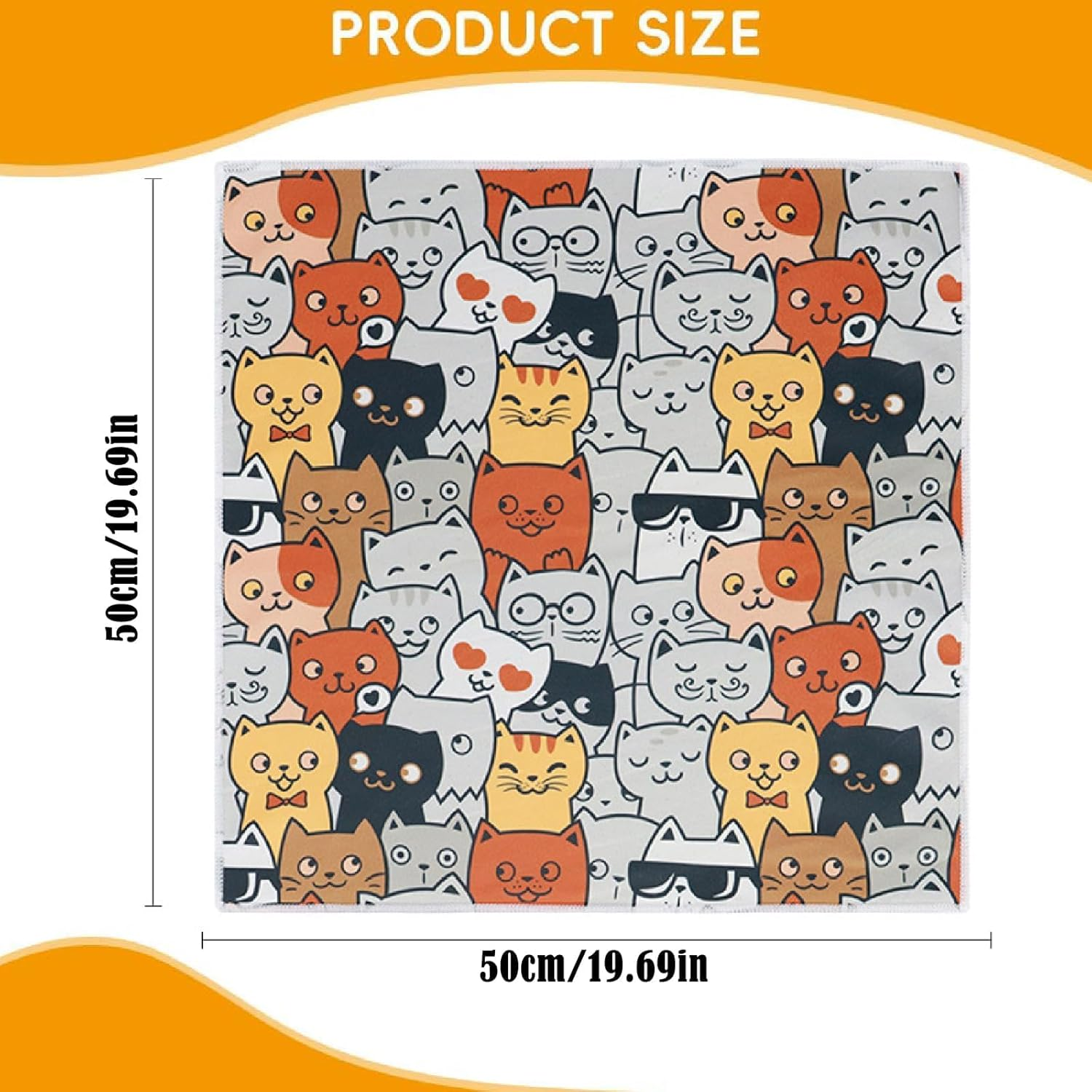 Cat Grooming Bag, Cat Wrap for Cutting Claws, Self Adhesive Cat Wrap, Cat Wrap for Cutting Nails, Multifunctional Pet Tool Cat Grooming Wrap, Self-Adherent, Anti-Bite, Anti-Scratch (50 * 50Cm) image number 5