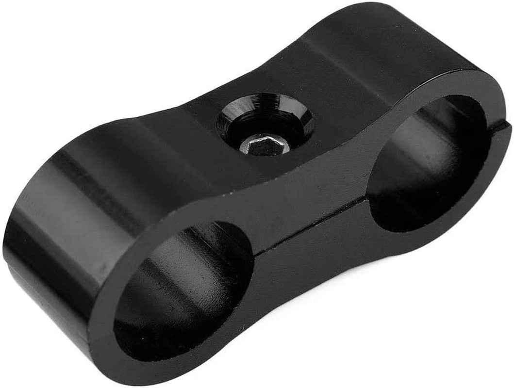6PCS AN6 6AN Billet Aluminum Fuel Line Mounting Hose Separator Clamp for Fuel Line, Oil Hose, Brake Line, Water Pipe, Gas Line Black image number 3