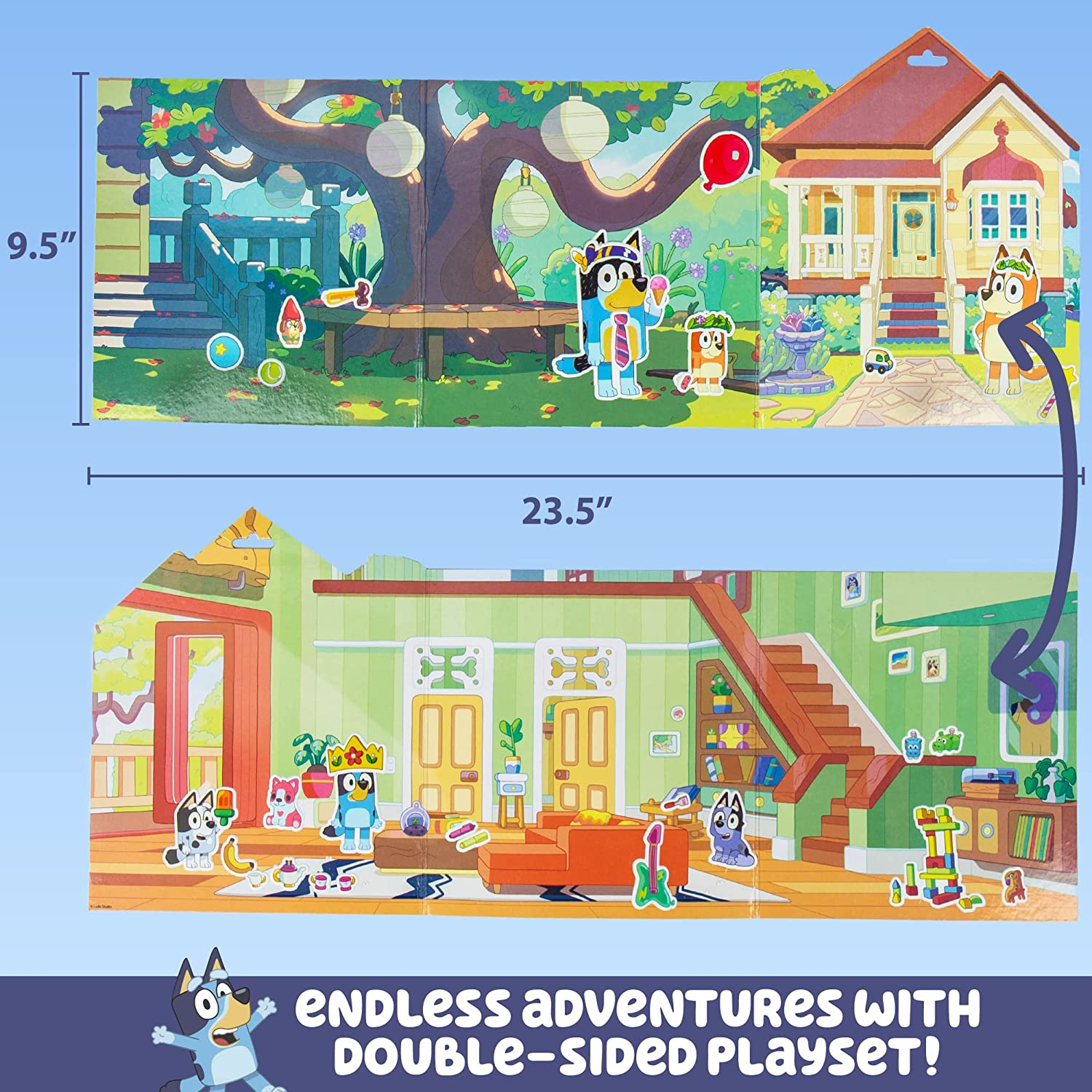 Bluey Sticker Playset - Reusable Interactive Puffy Stickers for Kids, Perfect Birthday Party Gift, Road Trip Toy, Improves Dexterity, Great for Ages 3-6 - Little Tikes image number 4