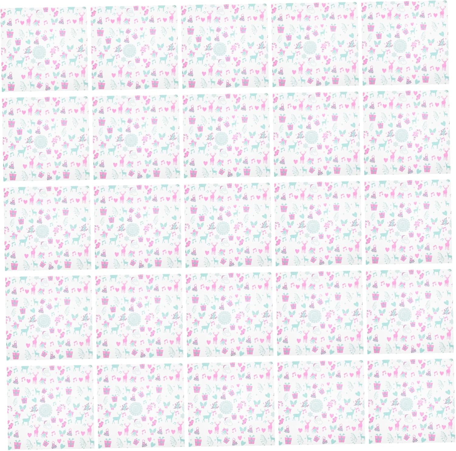 100 Sheets Christmas Paper Greaseproof Tissue Multi-Function Food Paper Burger Wrappers Grease Proof Liners Wax Paper Cookie Compact Bread Paper Greaseproof Paper Grease Paper image number 3