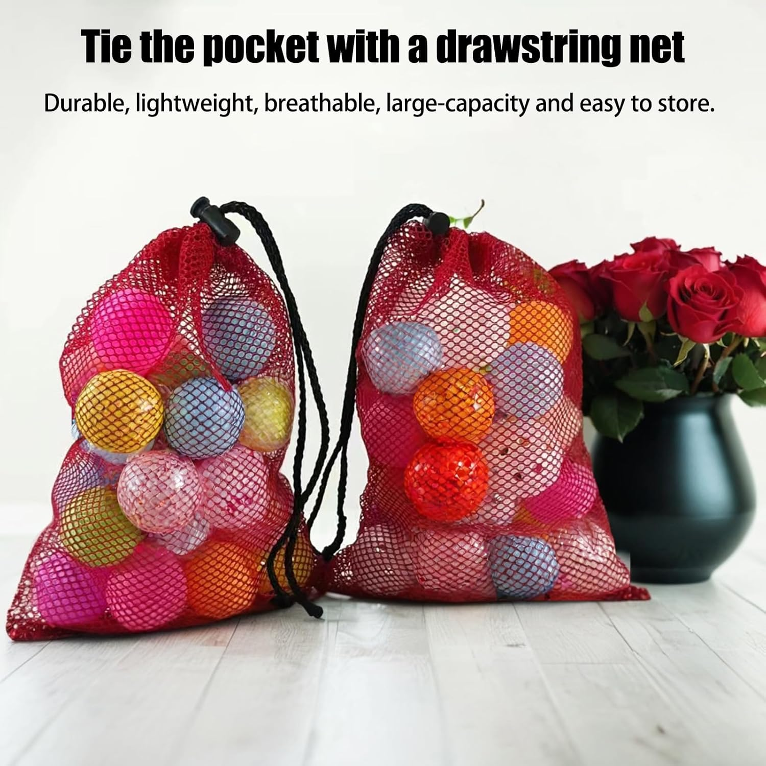 Foldable Storage Bag - Linen Grey Organizer Trash Bag, Washable, 25"X16"X13" - Includes Mesh Drawstring Bag image number 2