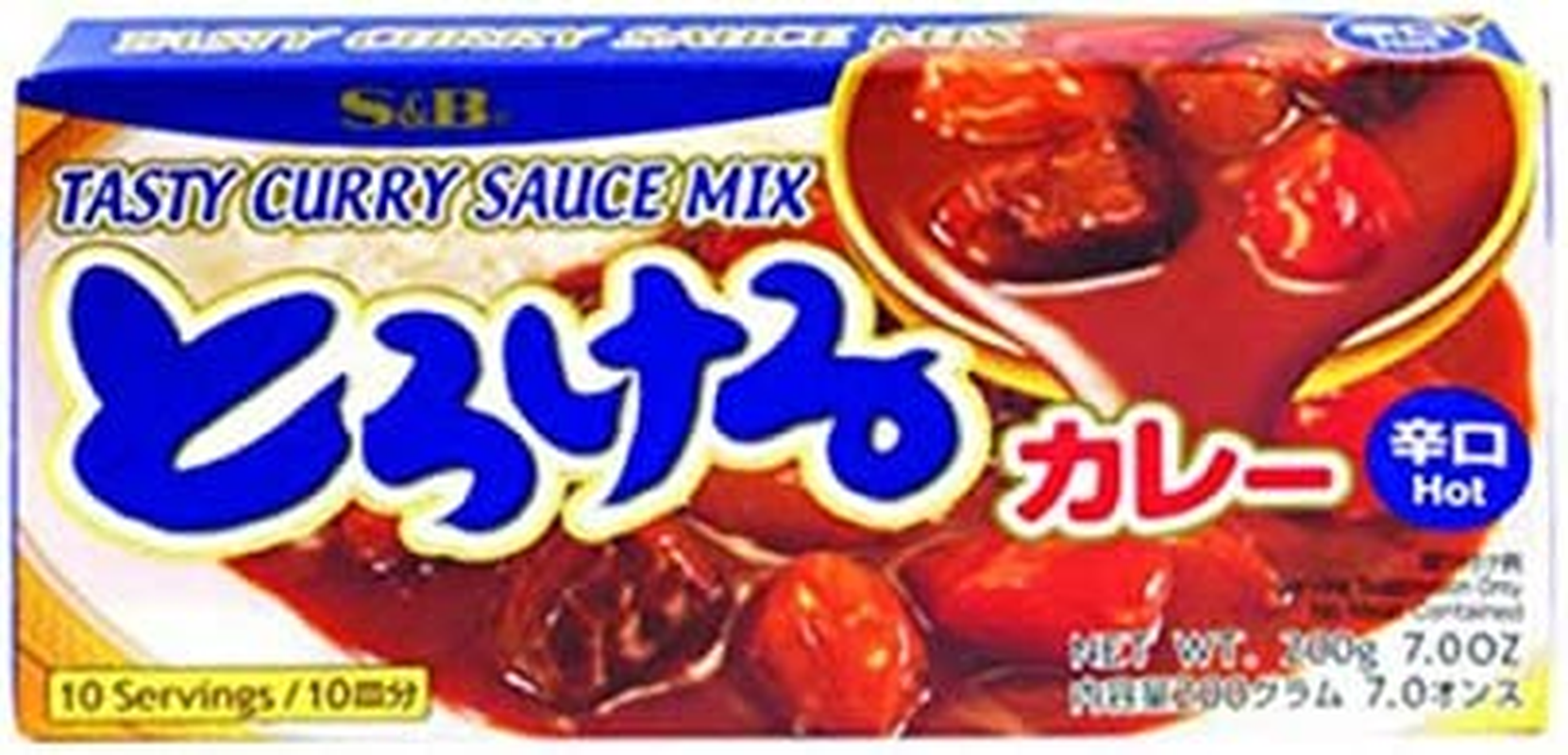S&B Hot Tasty Curry Sauce Mix, 200 G