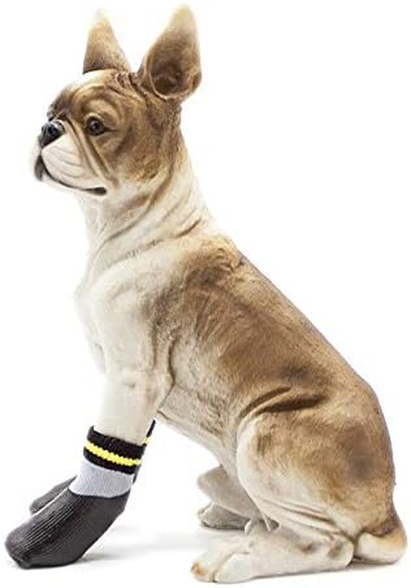 Anti Slip Dog Socks, Dog Boots for Hardwood Floors Prevent Licking, Traction Control Waterproof Rubber Sole Paw Protectors for Small Medium Large Dogs (Black, Medium) image number 2