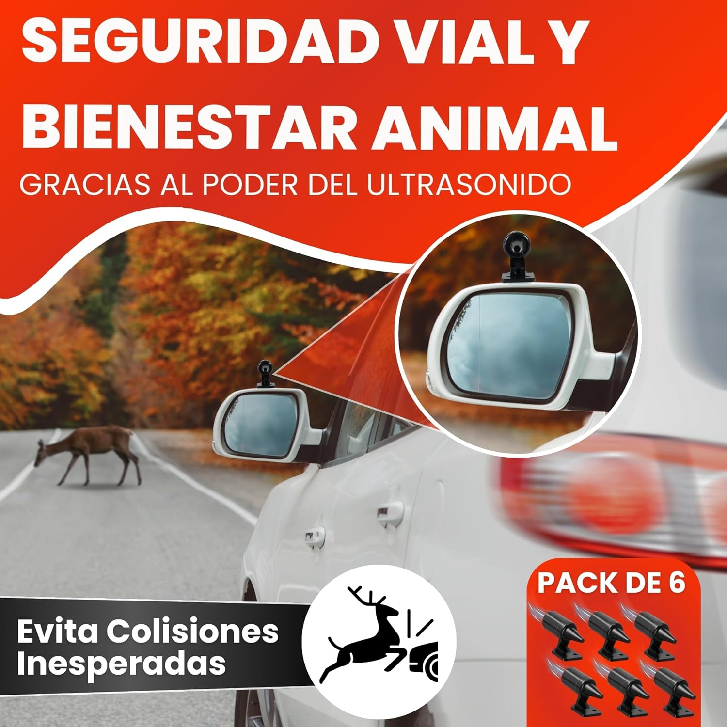 DM Tech Soap Deterrent (Pack of 6) - Car Soap Repellent, Animal Repeller for Car, Universal Fit, Black image number 3