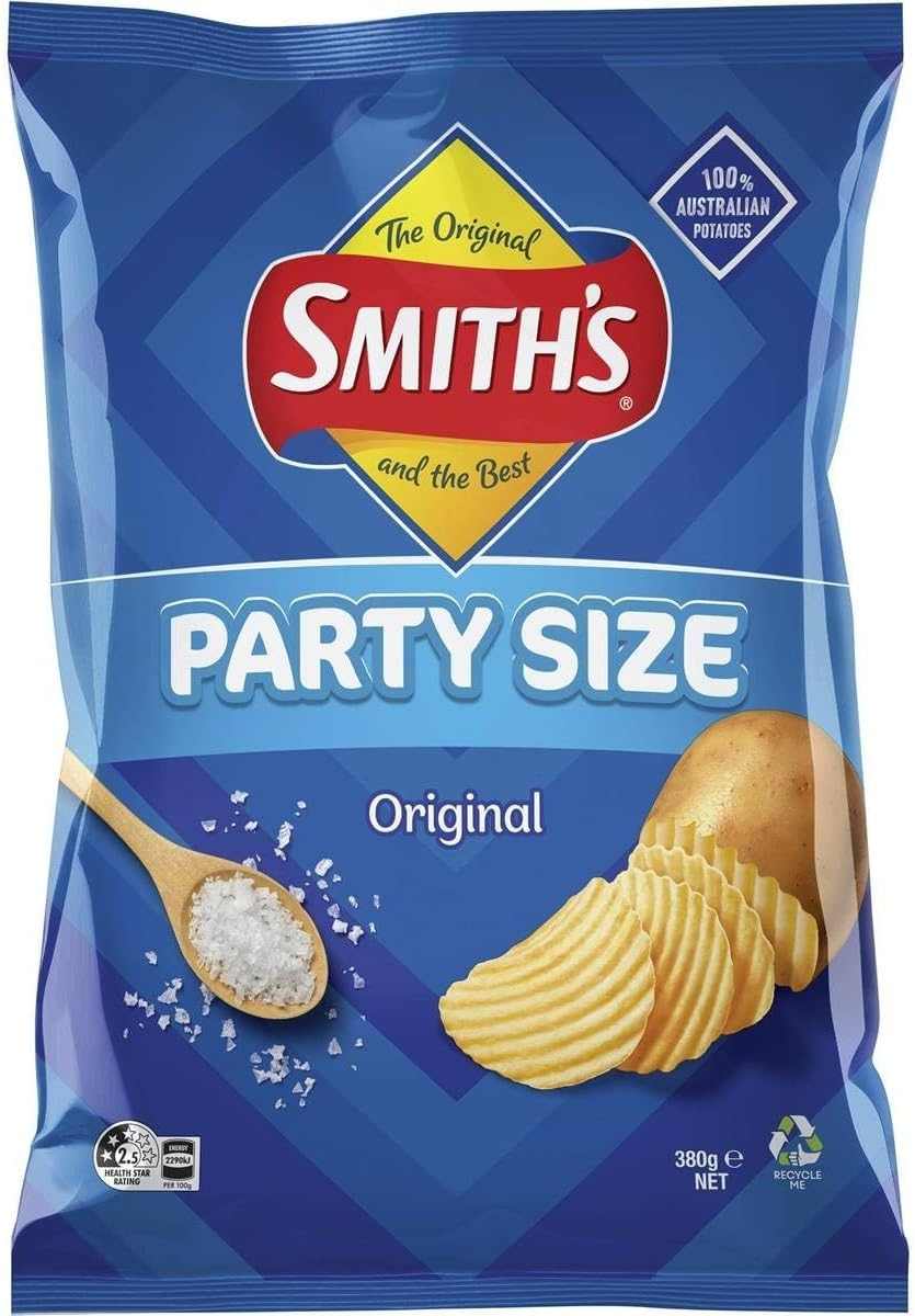 Smiths Crinkle Cut Original Party Size Potato Chips 380 G image number 1