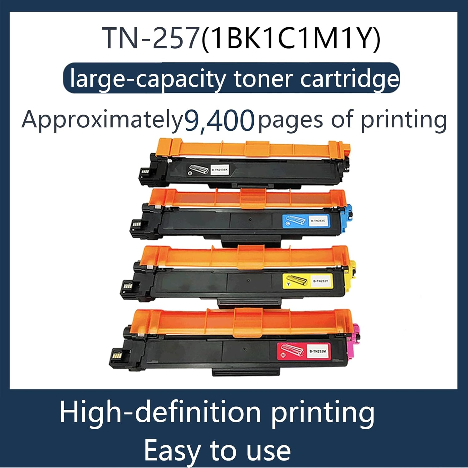 JOJOBE Planet TN-257(1BK1C1M1Y) Compatible Toner Cartridge with Brother MFC-L3770CDW L3750CDW L3745CDW DCP-L3510CDW HL-L3270CDW L3230CDW,BK 2500 Pages ,CYM 2300 Pages per Cartridge 4 Pack (1BK1C1M1Y)