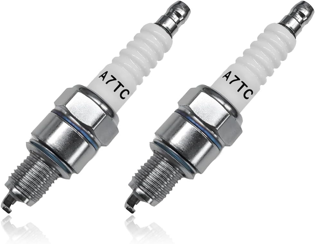 2PCS Spark Plug, A7TC Spark Plug for GY6 50Cc 70Cc 90Cc 110Cc 125Cc ATV Scooter Dirt Bike Moped Go Kart Racing Bike, Spark Plugs A7TC Compatible with C7HA C5HA PZ7HS S102F Z12