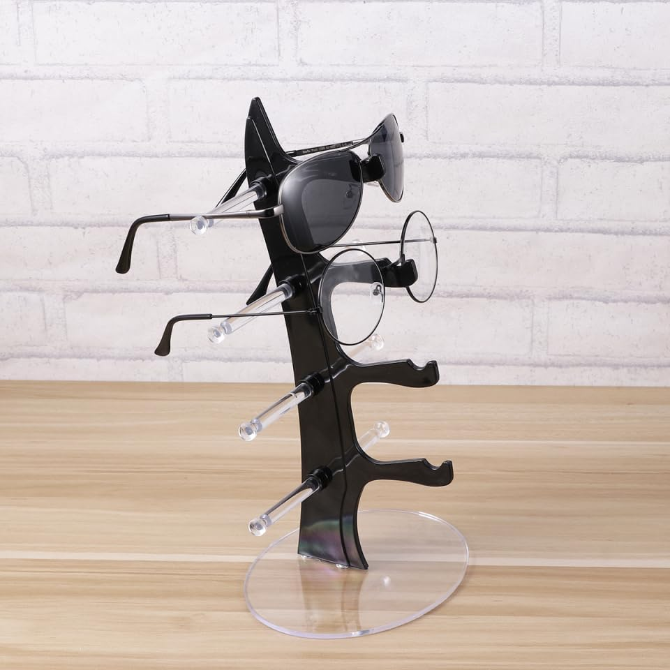 Alipis Desktop Organizer Eyeglasses Display Stand for Sunglasses Home Shop Storage Rack Black Easy to Install Multi-Purpose Holder for Jewelry Eyewear image number 6
