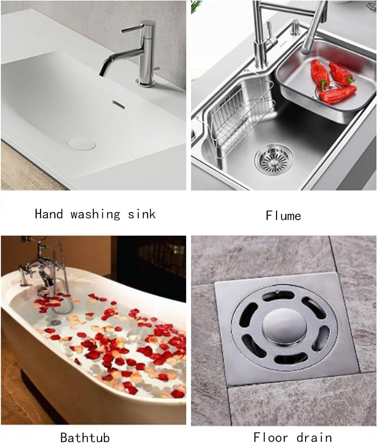 100Pcs Drain Stickers,3.94 Inch Square Shower and Bathtub Drain Hair Catchers, Ideal for Kitchen, Bathroom, and Screen Window Drains image number 5