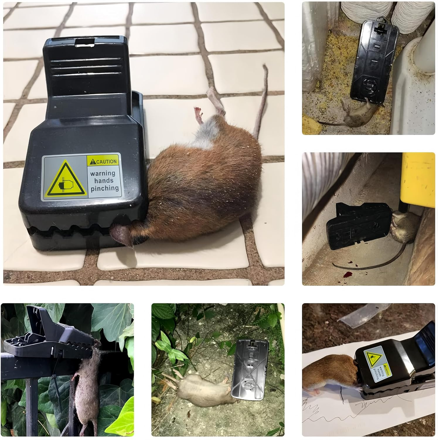 Large Mouse Traps, Rat Traps for House Indoor Outdoor,Mouse Rat Chipmunk, Easy to Set and Reusable,Safe for Family, 6 PCS(5.6&times;3.1 In image number 3