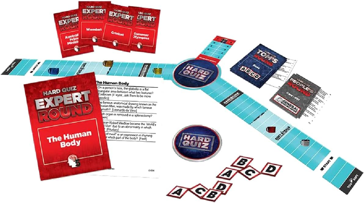 University Games Hard Quiz Board Game, Official TV Show Trivia Game, 1300+ Questions, Play as Contestant or Host, Fun for Family & Friends, Ages 13+, Ultimate Aussie Quiz Challenge image number 1