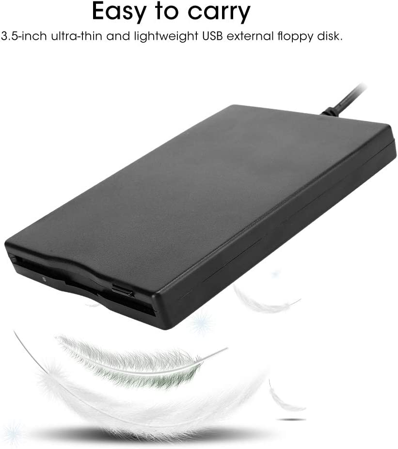 USB Floppy Drive, Portable 3.5-Inch Card Reader Computer Accessory External Removable Disk Drive for Laptop Desktop PC image number 2