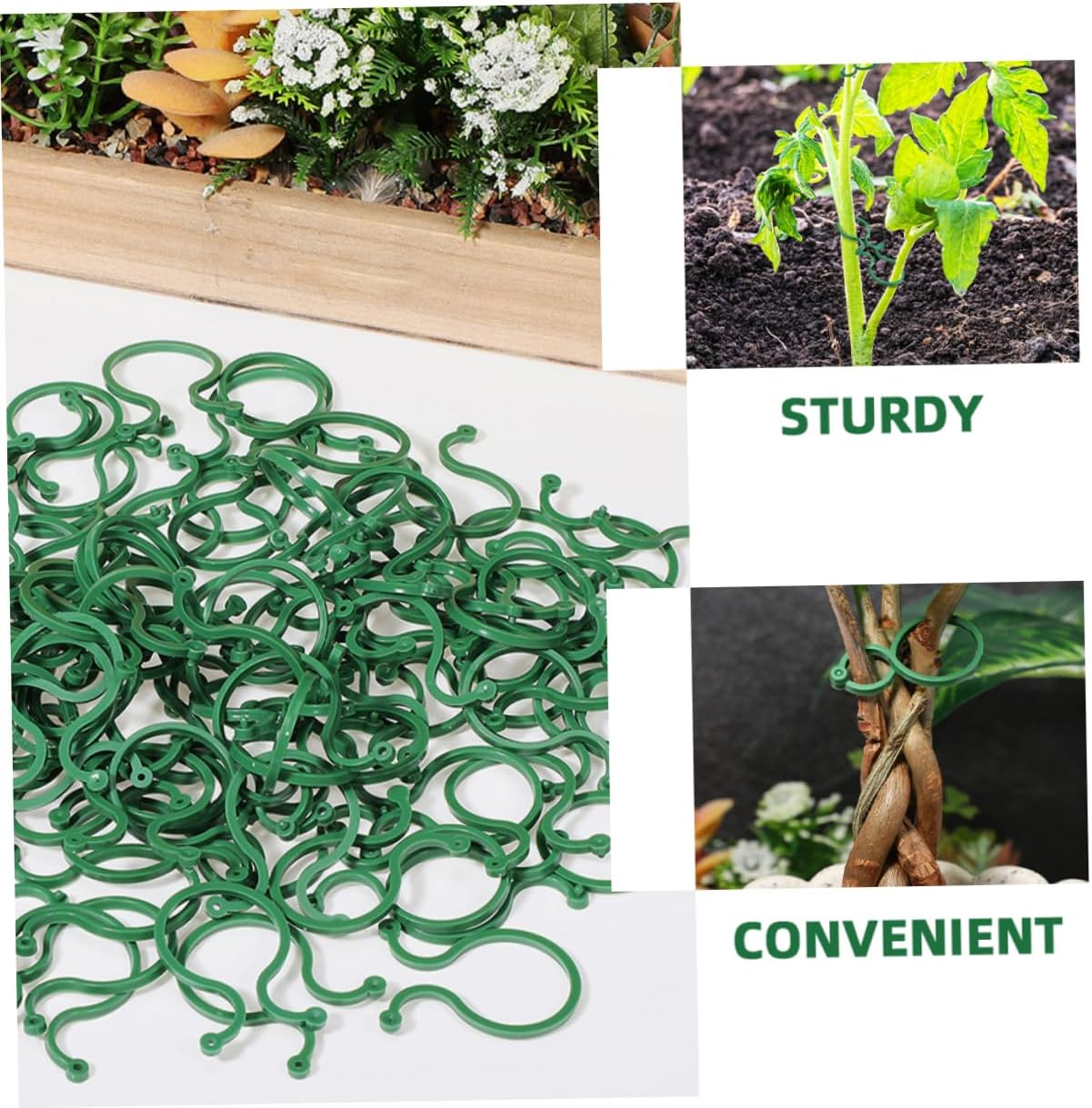 100Pcs Vegetable Garden Binding Clip Plant Training Clips Garden Plant Clamp Stem Flower Vine Clamp Supplies image number 2