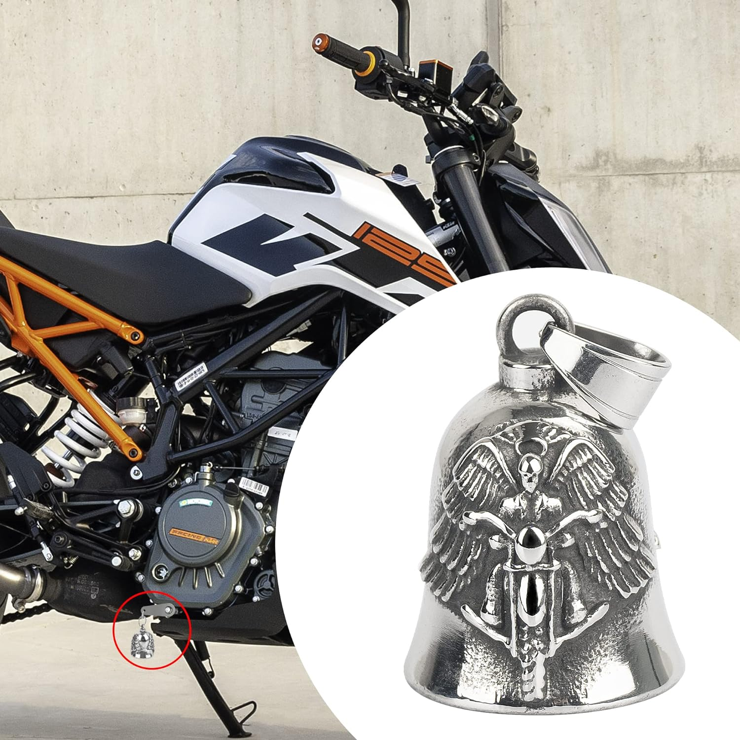 Motorcycle Bell for Luck, Drive Safe Cycling Bells for Bikers Riders image number 4