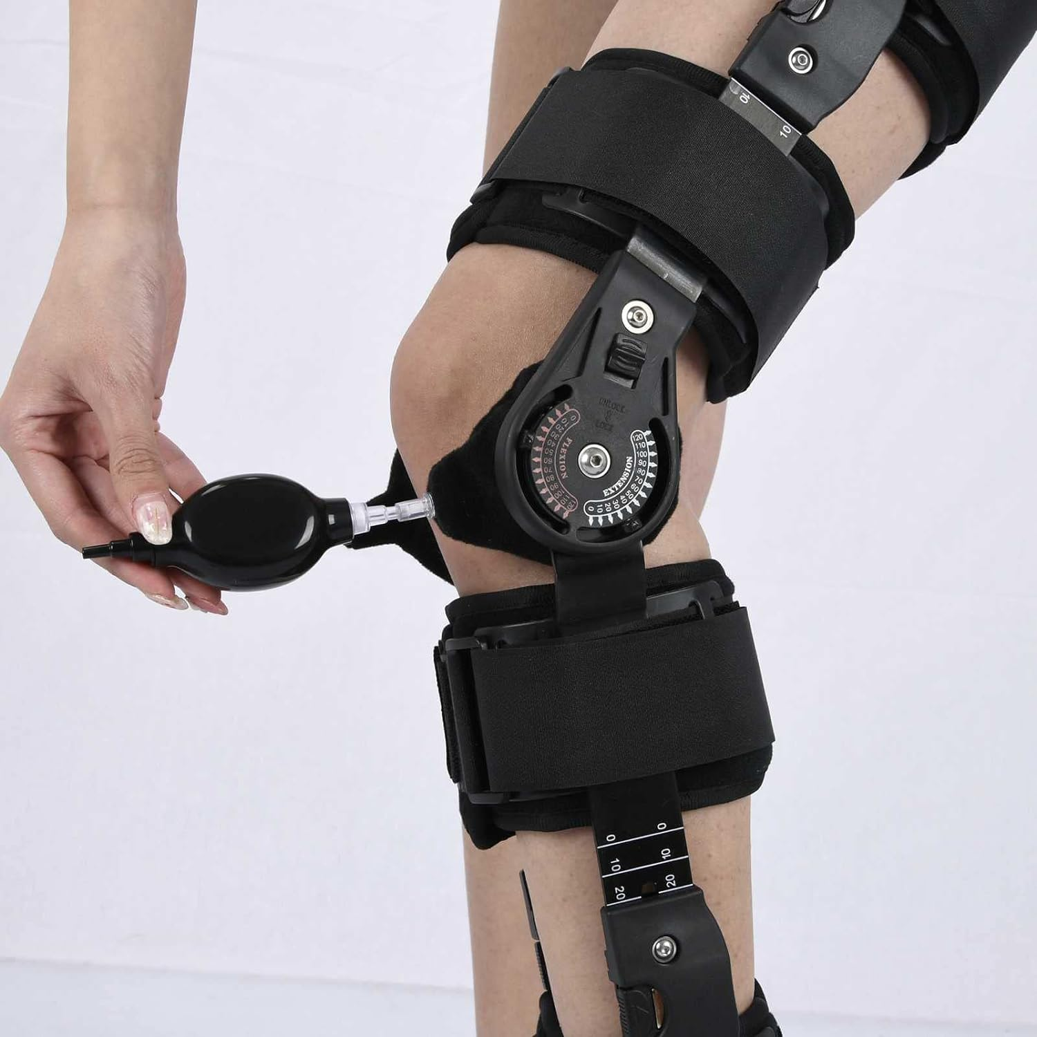 Hinged Knee Brace Hinged Immobilizer for Acl,Mcl and Pcl Injury ROM Knee Brace for Women and Men Fits Right or Left Leg image number 6