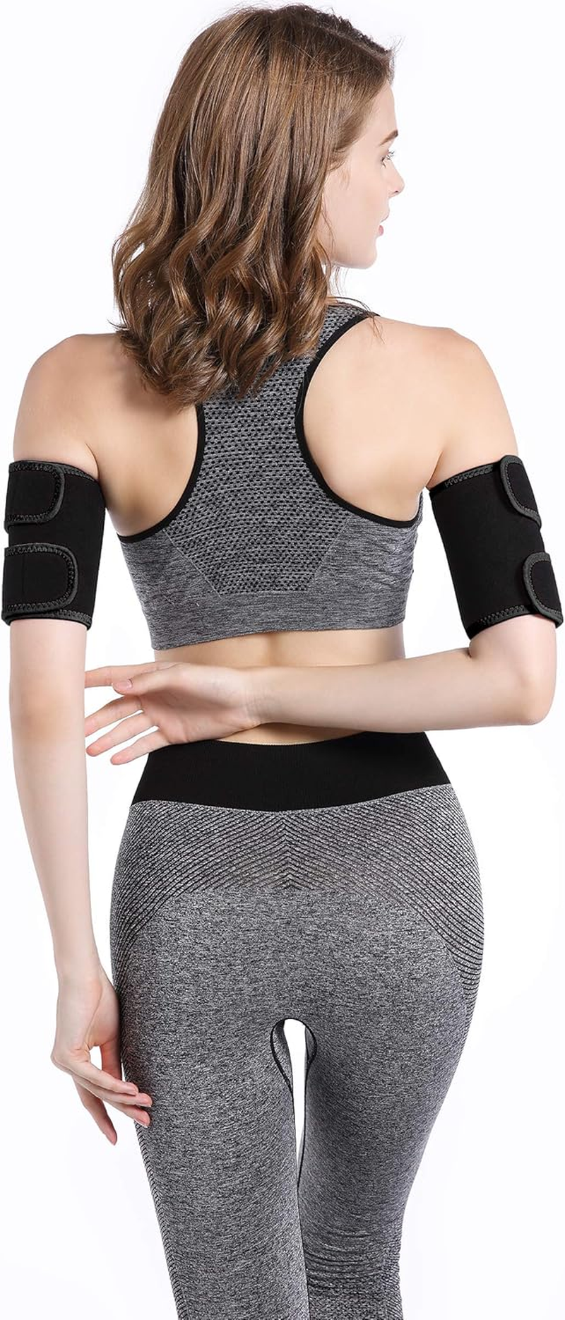 Bakerdani Hot Sweat Neoprene Weight Loss Slimmer Bands Wraps Arm Trimmers for Men & Women (A Pair) image number 4