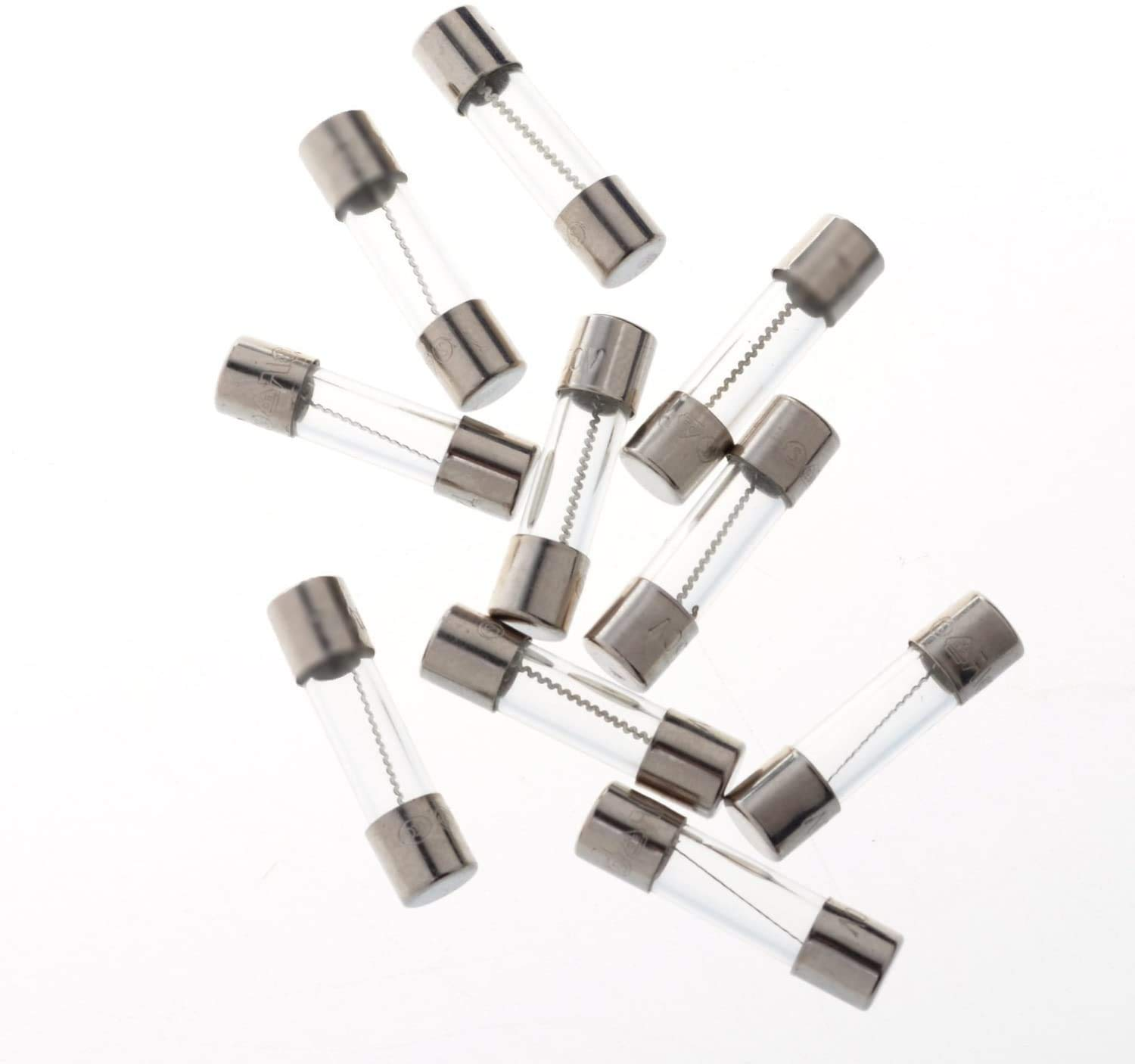 BCP Pack of 10 Pcs Slow-Blow Fuse 15A 250V Glass Fuses 20 X 5Mm image number 1