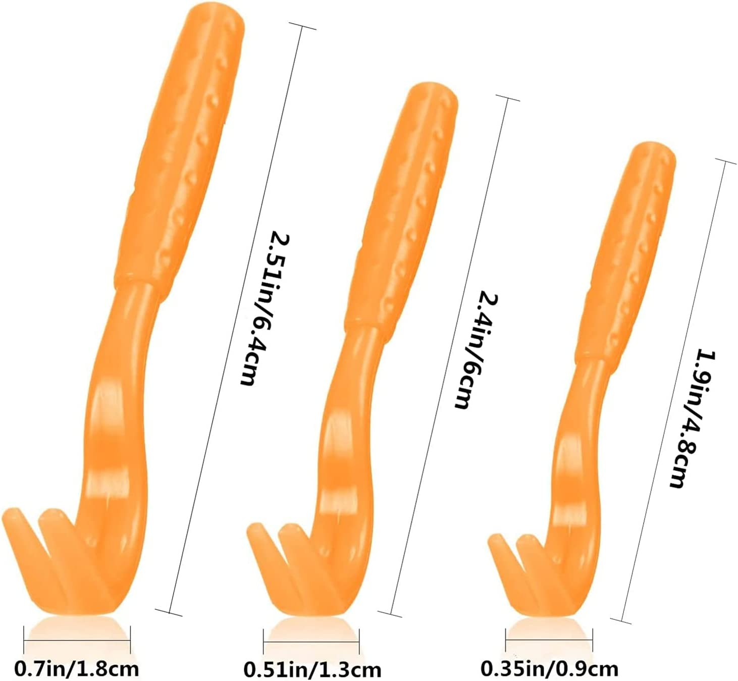 Cats and Humans Plastic Tick Puller Tick Grabber, 7Pcs Tick Remover Tick Remover Tick Puller Removal Tick Grabber,Tick Removal Tick Picker Flea Removal Tool,Tick Hook Louses Pliers Remover,Orange - Orange image number 6