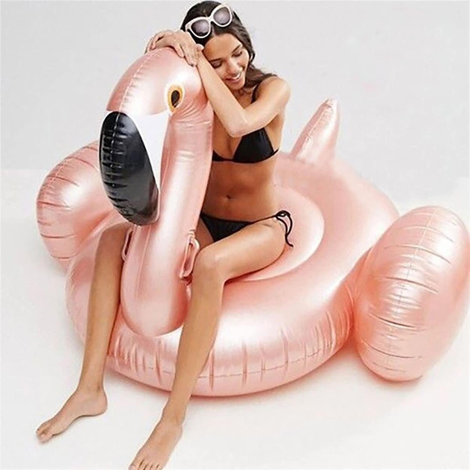 Flamingo Shape Inflatable Mount Floating Row, Swimming Ring Thickened Inflatable Pool Float, Summer Water Pool Toys for Adult image number 2