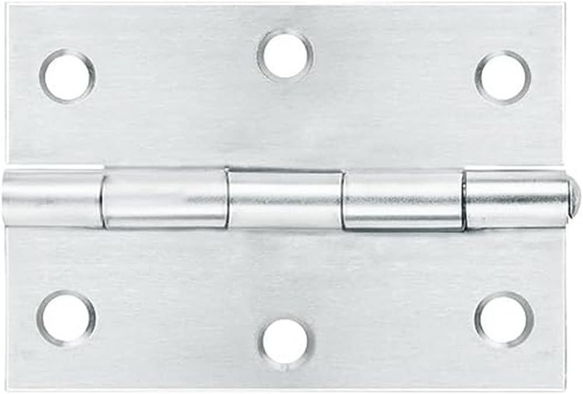 Romak 802390 Stainless Steel Loose Pin Butt Hinge, 85 Mm X 60 Mm Size, Brushed, Pack of 2