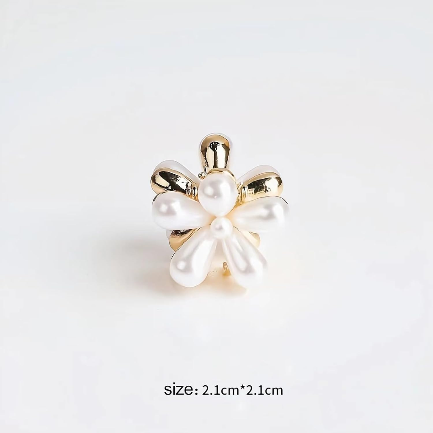 20 Pcs Mini Pearl Hair Claws Clips,Fashion Small Flower Clips,Sweet Cute Bangs Hair Barrettes Pins image number 3
