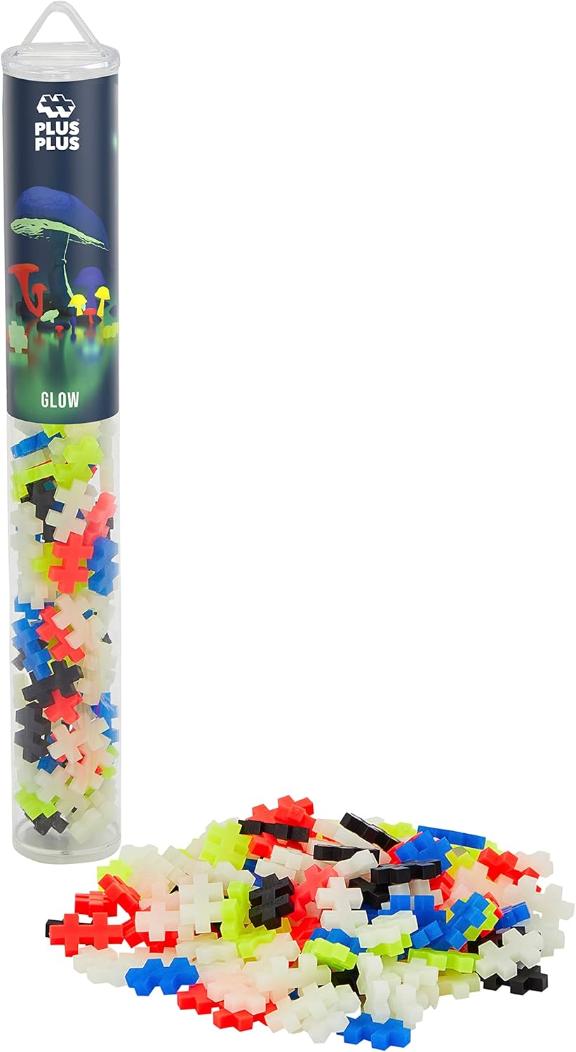 Plus-Plus Glow in the Dark Mix Building Block 100-Pieces Set