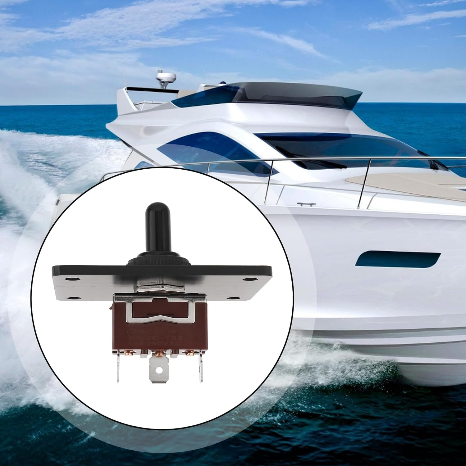 1 Set 12V 5A 3Pin Control Boat Trim Switch Marine Toggle up down Switch Toggle Control Switch Panel Suitable for RV Boat Car Truck image number 3