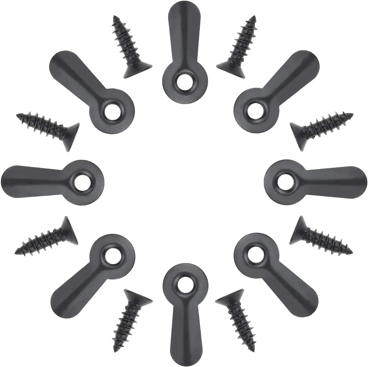 200 Pieces Frame Picture Turn Button and 200 Pieces Screws for Hanging Pictures, Black image number 4
