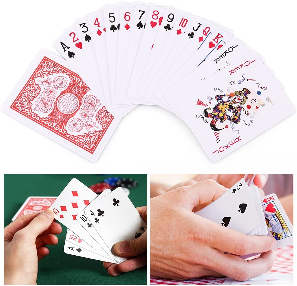 Lotfancy Playing Cards, Poker Size Standard Index, 12 Decks of Cards (6 Blue and 6 Red), for Blackjack, Euchre, Canasta image number 6