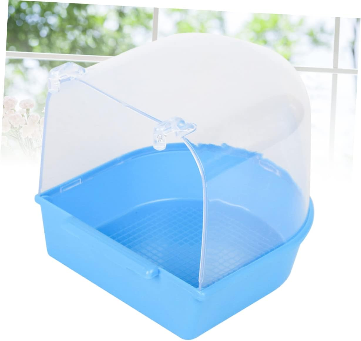 Bird Bath for Small Birds Covered Multi Cage Bird Bathlight for Canaries and Parrots Ideal for Bird Cages and Bathing Needs image number 3