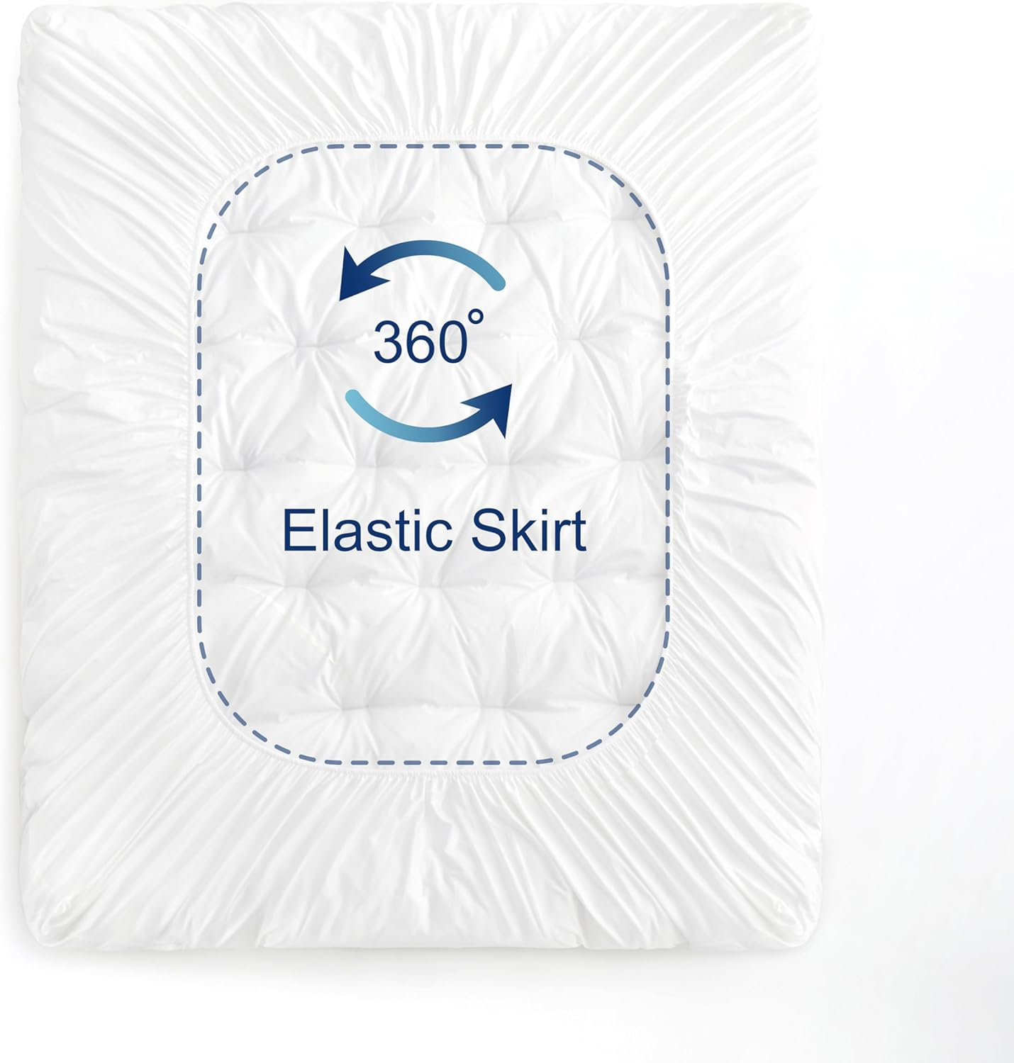 Mumullum 1200GSM Mattress Topper Queen Size, Extra Thick Breathable Fiber-Filled Fitted Mattress Pad, Machine Washable Hypoallergenic for 40CM Deep Pocket image number 1