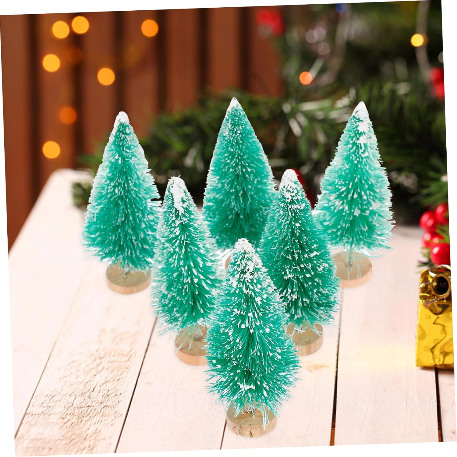 SHOWERORO Tabletop Christmas Tree Decor Set 12 Pcs Christmas Tree Ornaments for Home