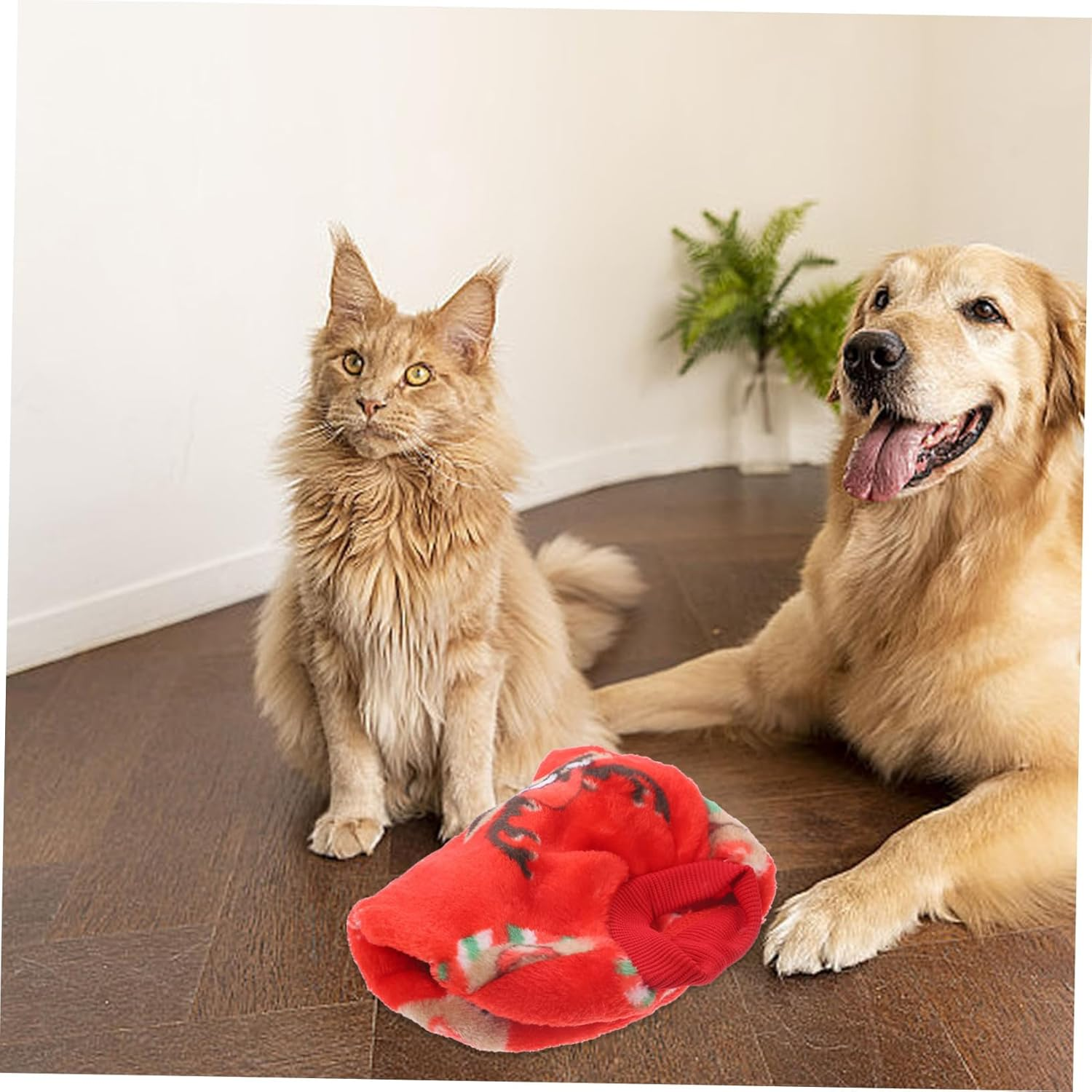 SUPVOX Pet Deer Head Clothing Christmas Puppy Costume Comfortable Xmas Dogs Costume Skin-Friendly Winter Dog Clothing for Christmas Party Warm Puppy Clothes for Warm Coats image number 2